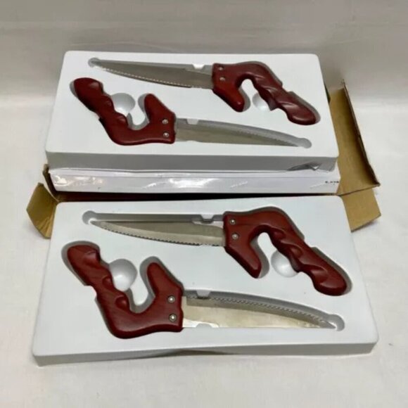 DCI Steak Saw Knife Set of 4 Knives Ergonomic Handle BBQ Decor Craft Inc. New - Picture 5 of 16